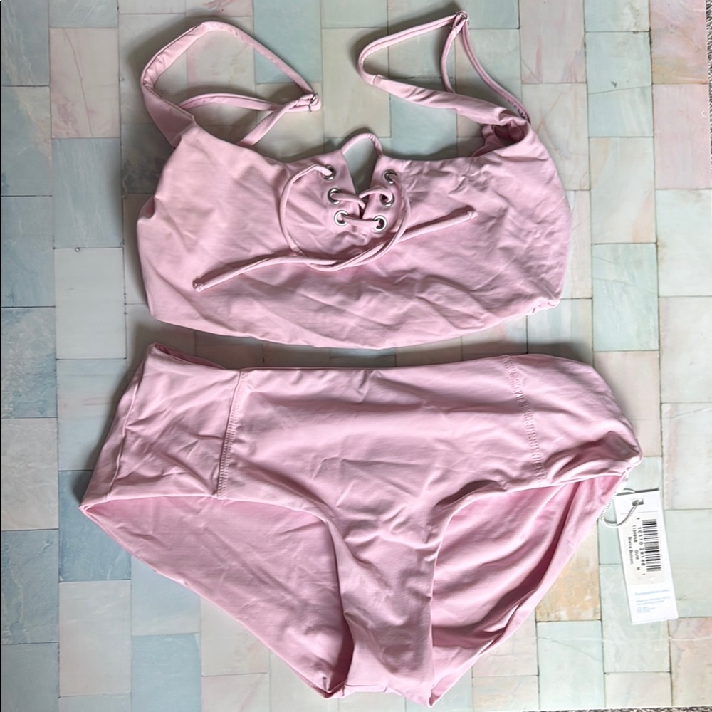 NWT bubblegum pink bikini medium